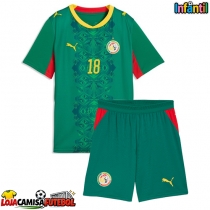 Camisa de Futebol Senegal Ismaila Sarr #18 Equipamento Secundário Infantil Mundo 2026 Manga Curta (+ Calças curtas)
